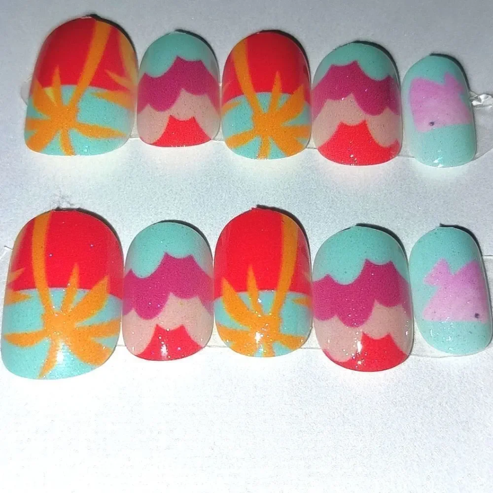 Kids custom 10pc  press on nails for girls and teens